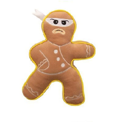 SnugArooz Ninja Bread Man Holiday Plush Dog Toy