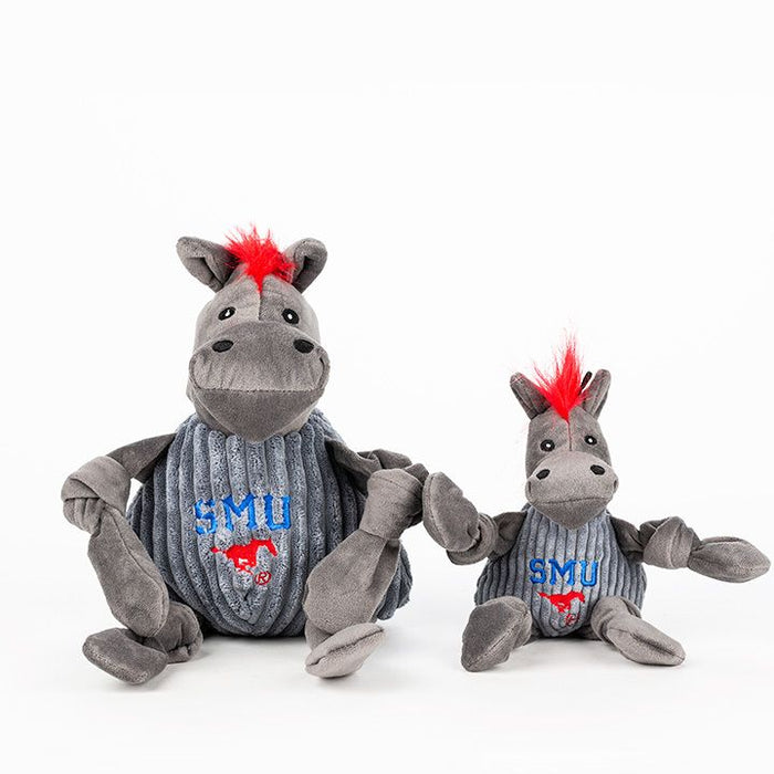 HuggleHounds NCAA Southern Methodist University, Peruna Knottie® Plush Dog Toy