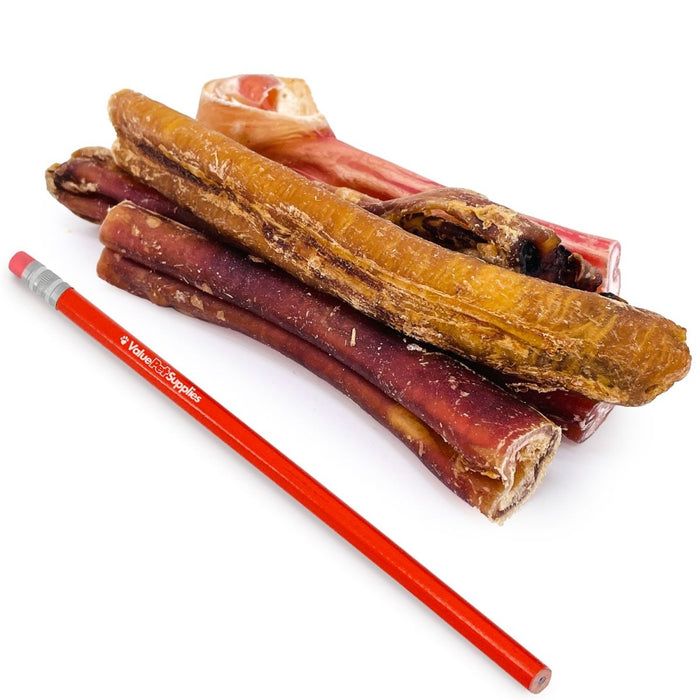 Value Pet Supplies ValueBull Bully Sticks for Large Dogs, Jumbo 4-6 Inch, Varied Shapes, 25 Count