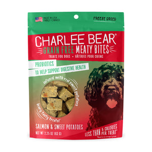 Charlee Bear Meaty Bites Dog Treats Salmon w/Sweet Potatoes 2.25oz - Image 2