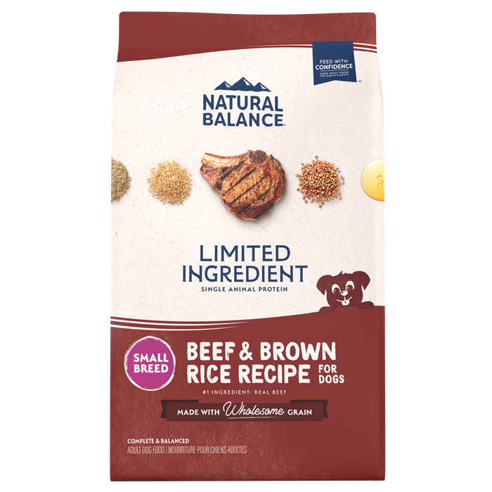 Natural Balance Pet Foods Limited Ingredient Small Breed Dry Dog Food Beef & Brown Rice 12lb