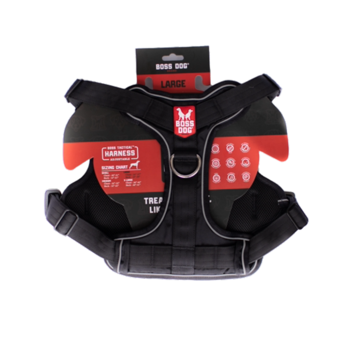 Boss Dog Tactical Dog Harness Black LG