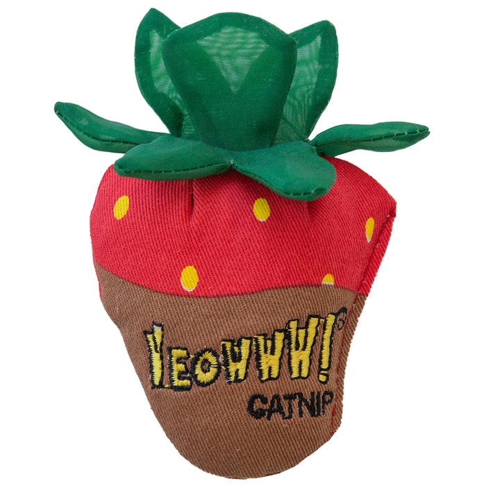 Yeowww! Strawberry Catnip Cat Toy Chocolate Single