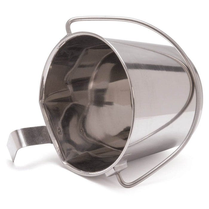 Jeffers Flat-Sided Stainless Steel Pails with Hook & Handle