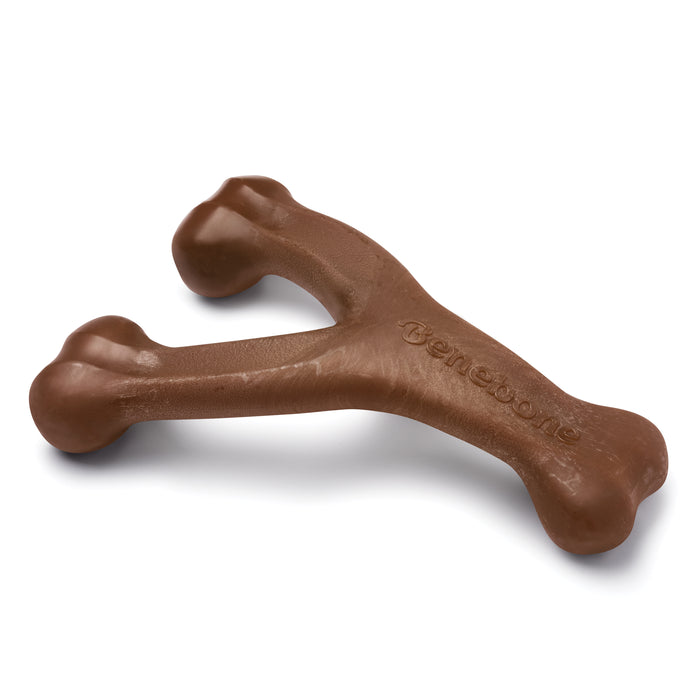 Benebone Wishbone Durable Dog Chew Toy Peanut Butter LG