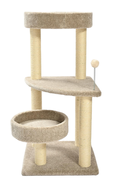 Max & Marlow Multi Level Carpet Cat Tower 36in - Image 2