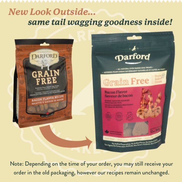 Darford Grain Free Dog Biscuits Bacon Recipe Regular 12 oz