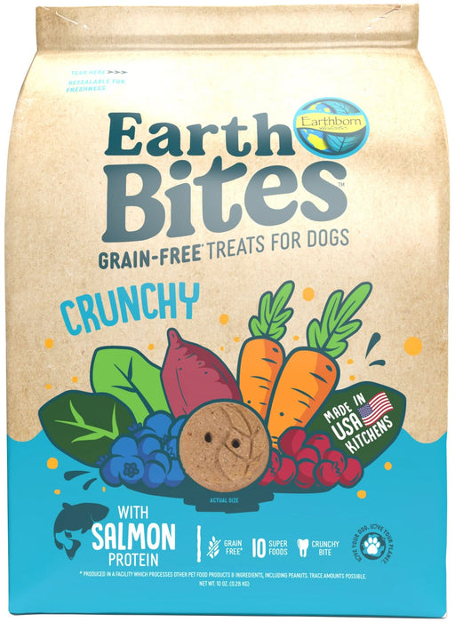 Earthborn Holistic EarthBites Crunchy Dog Treats Salmon & Pumpkin 10oz