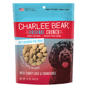 Charlee Bear Original Crunch Dog Treats Turkey Liver & Cranberries 16oz - Image 2