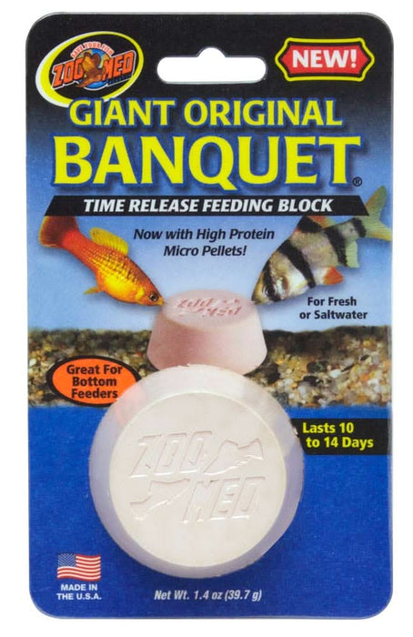 Zoo Med Original Banquet Fish Feeding Block 1.4 oz Giant