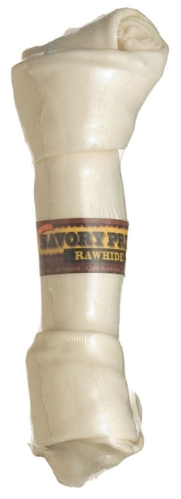 Savory Prime Supreme Knotted Rawhide Bones Bulk Natural 8-9 in
