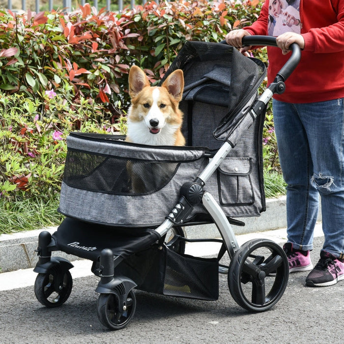 Furr Baby Gifts Travel Pet Stroller with Adjustable Handlebar