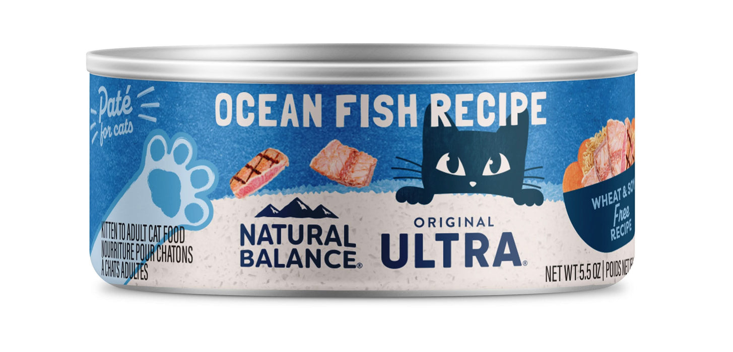 Natural Balance Pet Foods Original Ultra Canned Cat Food Ocean Fish 5.5oz