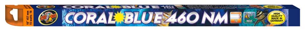 Zoo Med Coral Blue 460 NM T8 Lamp Blue 18 in