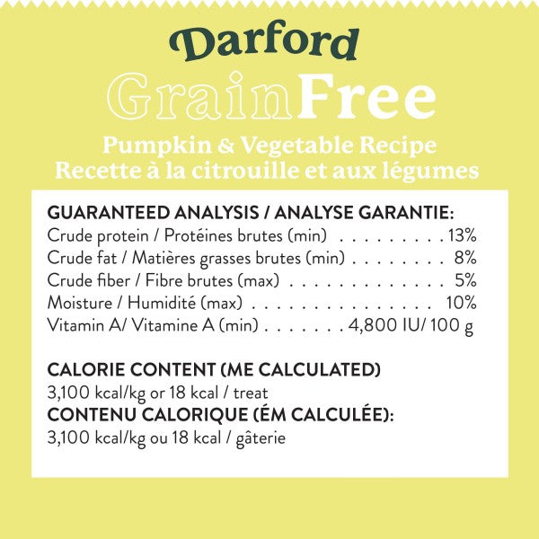 Darford Grain Free Pumpkin Recipe Biscuits Regular 12oz