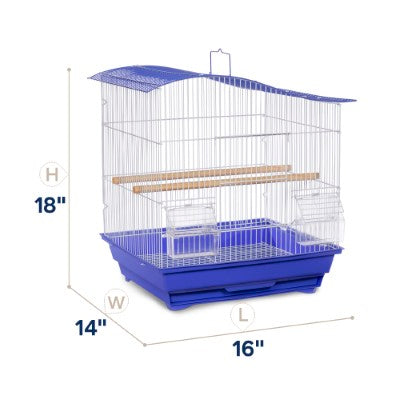 Prevue Pet Products Soho Wave Top Roof Cockatiel Cage, Blue & White