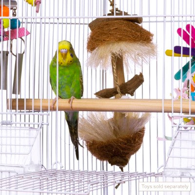 Prevue Pet Products Soho Wave Top Roof Cockatiel Cage, Blue & White