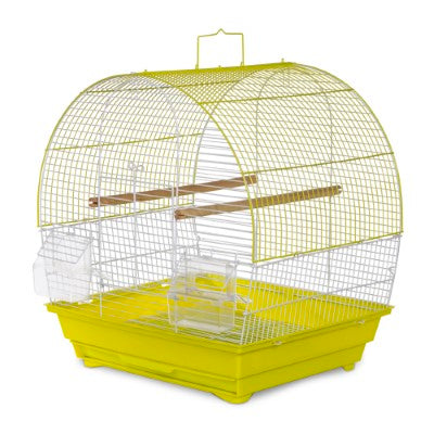 Prevue Pet Products Soho Dometop Roof Cockatiel Cage, Chartreuse & White