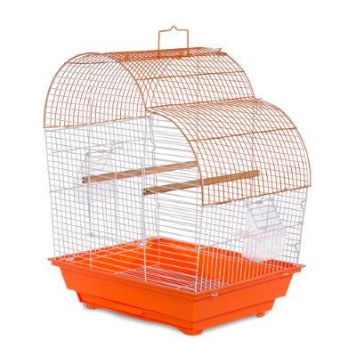 Prevue Pet Products Palm Beach Waterfall Roof Budgie Cage, Orange & White