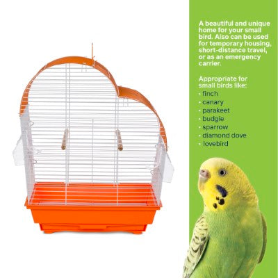Prevue Pet Products Palm Beach Waterfall Roof Budgie Cage, Orange & White