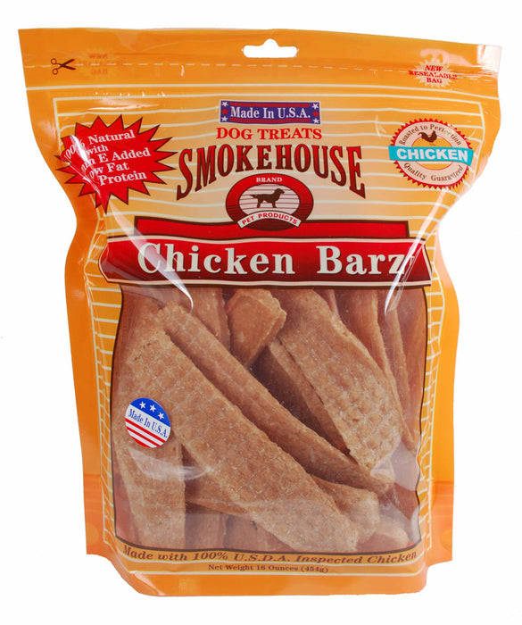 Smokehouse USA Made Chicken Barz Dog Treat 16 oz