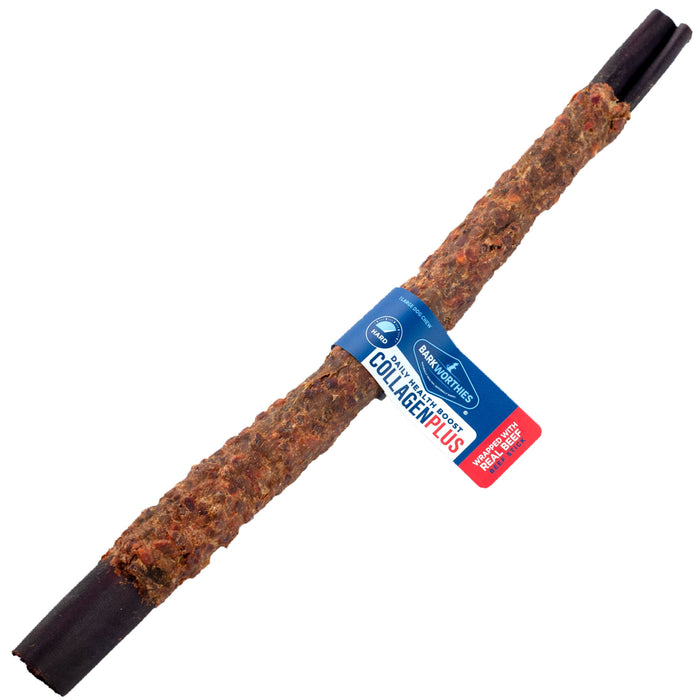 Barkworthies CollagenPlus Beef Stick Dog Treat 12in 25ct - Image 2