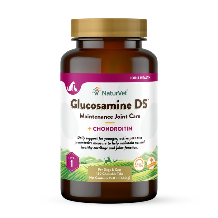 NaturVet Time Release Glucosamine DS with Chondroitin Chewable Tablets 150 Tablets 15.8 oz