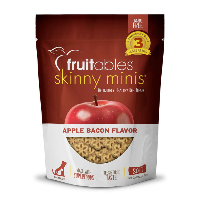 Fruitables Skinny Minis Soft Dog Treats Apple Bacon 5oz