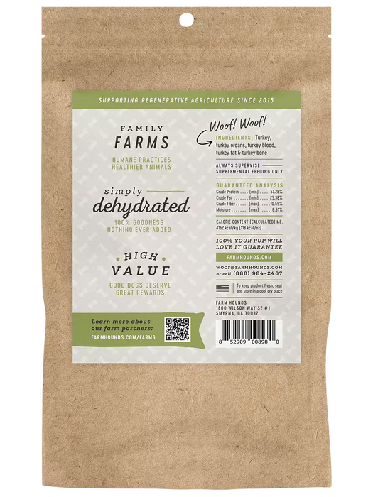 Farm Hounds Turkey Trainers Dog treats - 4.5 oz