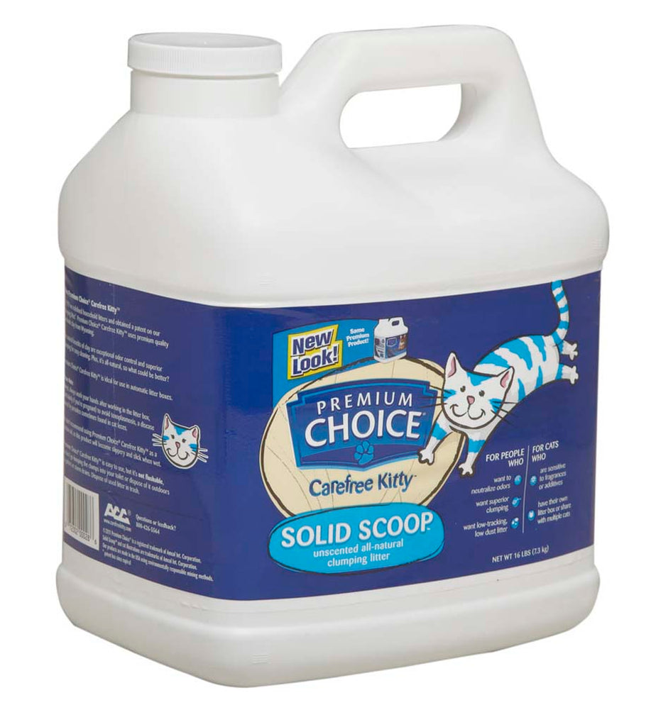 Premium Choice Litter Carefree Kitty Unscented All Natural Scoop Cat L ...