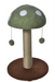 Max & Marlow Mushroom Cat Post w/ Toy Green - Image 2