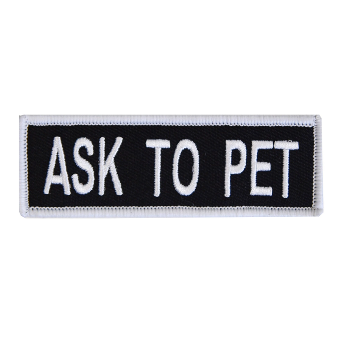 Boss Dog Tactical Harness Patch Ask to Pet SM
