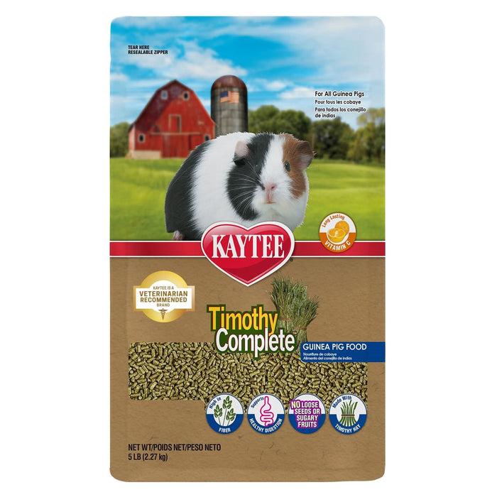 Kaytee Timothy Complete Guinea Pig Pet Food, 5 Pounds