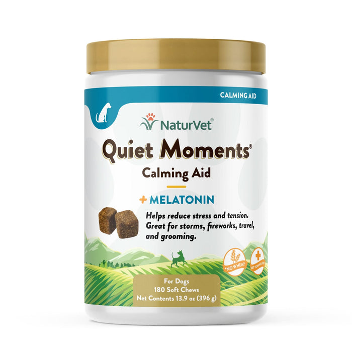 NaturVet Quiet Moments Calming Aid Plus Melatonin Soft Chew 180ct