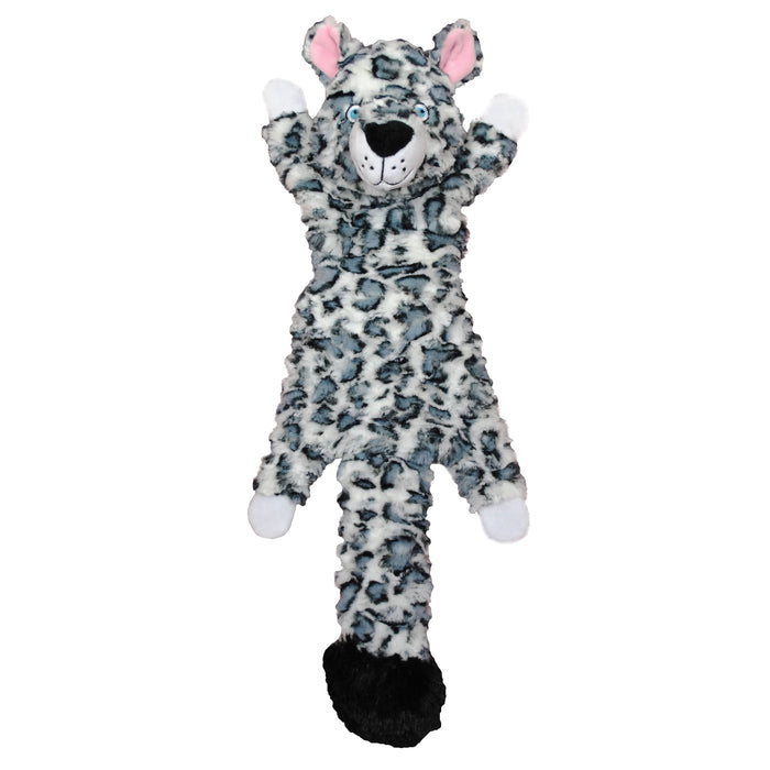 Jolly Pet Fat Tail Stuffed Snow Leopard Dog Toy SM