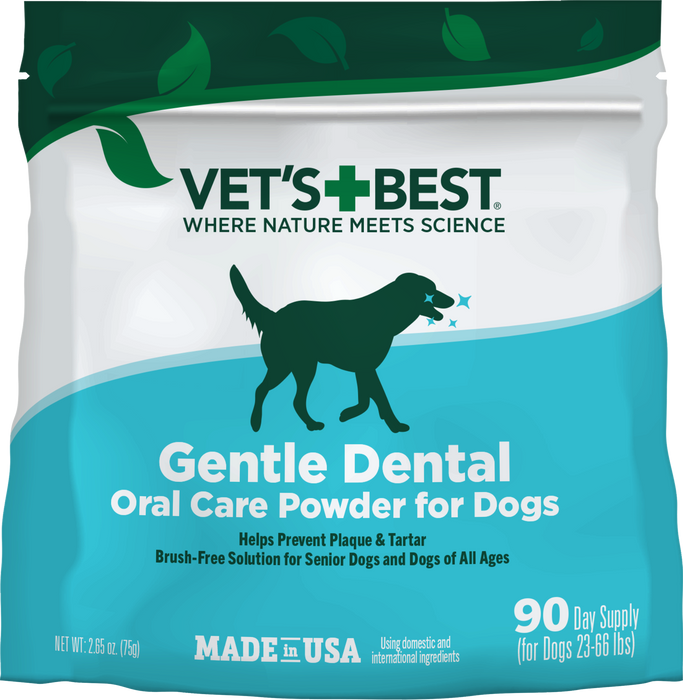 Vet's Best Gentle Dental Oral Care Powder for Dogs 2.65oz