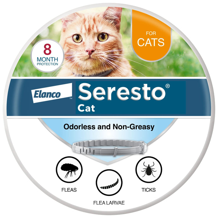 Elanco Seresto Flea & Tick Treatment & Prevention Collar for Cats 8 Months Protection One Size