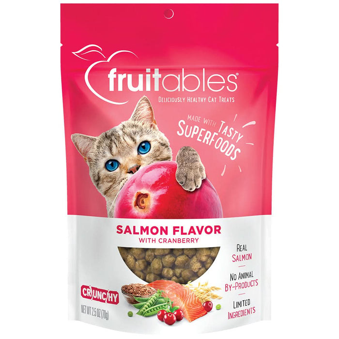 Fruitables Limited Ingredient Crunchy Cat Treats Salmon w/Cranberry 2.5oz