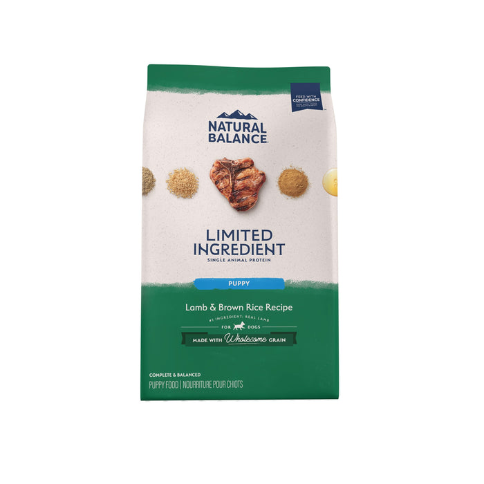 Natural Balance Pet Foods Limited Ingredient Puppy Dry Dog Food Lamb & Brown Rice 12lb