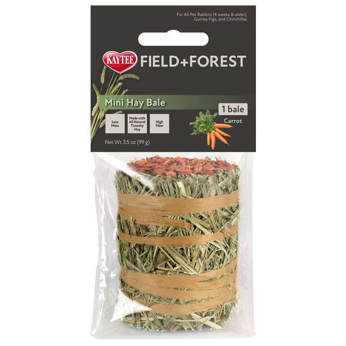 Kaytee Field+Forest Mini Hay Bale Carrot 3.5 Ounces