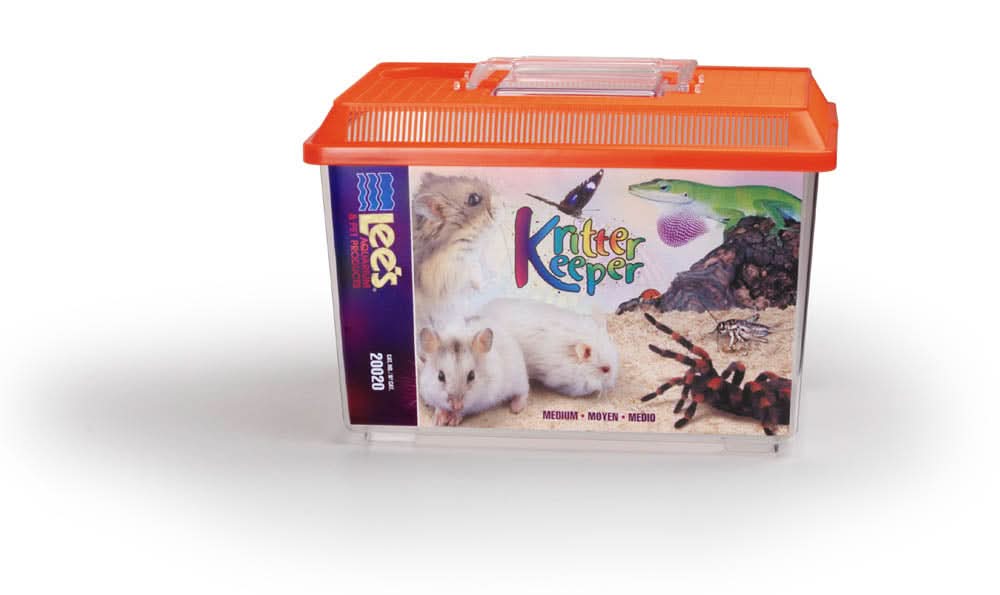 Lee's Aquarium & Pet Products Rectangle Kritter Keeper with Lid Label Assorted 1.75gal MD