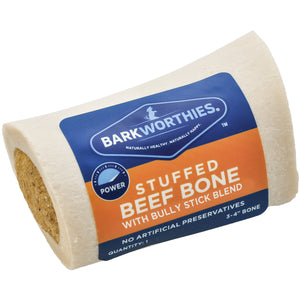 Barkworthies Shin Bone Stuffed With Bully Stick 3-4 Inches 15 Count - Image 2