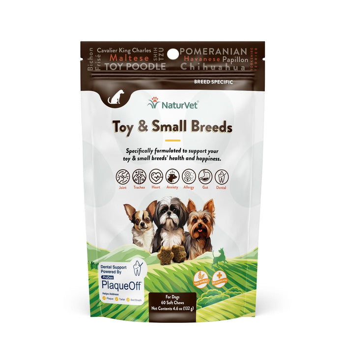 NaturVet Breed-Specific Toy/Small Breed Supplement Soft Chew 60ct