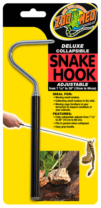 Zoo Med Deluxe Collapsible Snake Hook Black 7.25 in - 26 in