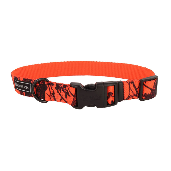 Coastal Water & Woods® Blaze Adjustable Patterned Dog Collar Orange Tree 18-26in