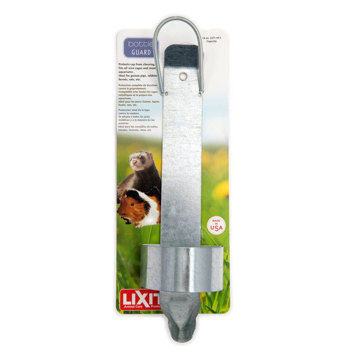 Lixit Chewguard Holder for Small Animal Water Bottle Silver 16 Ounces