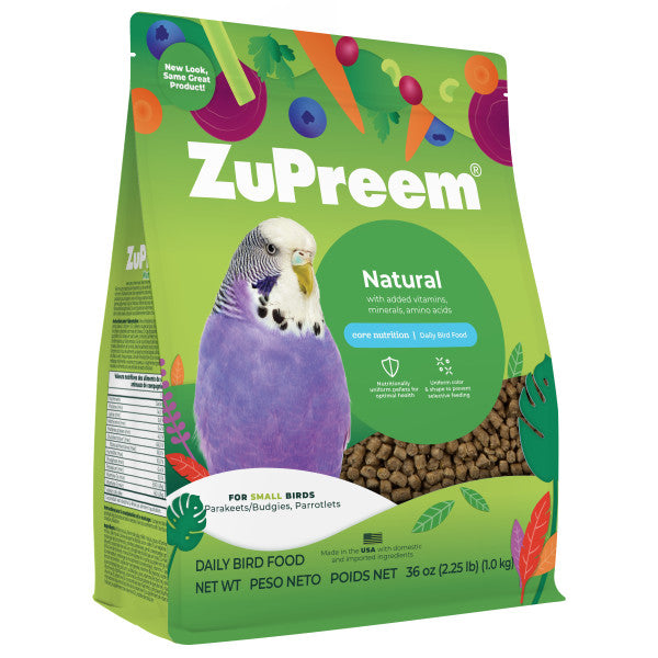 ZuPreem True Harvest Natural Bird Food for Small Birds - Parakeets, Bu ...