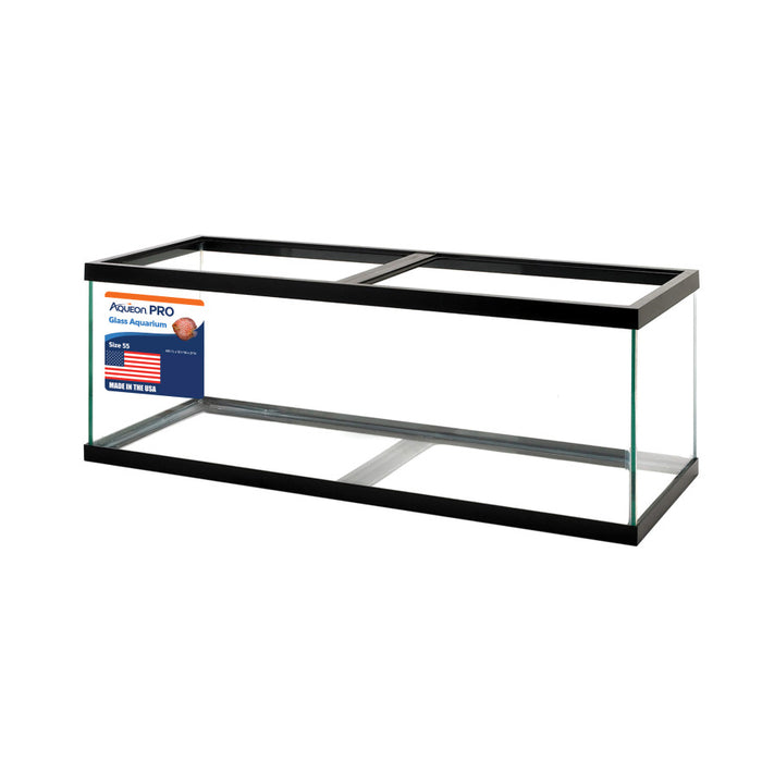 Aqueon Standard Glass Rectangle Aquarium Clear Silicone Black 55