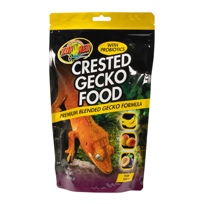 Zoo Med Crested Gecko Premium Blended Gecko Food Plum Flavor 1 lb