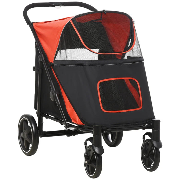 Furr Baby Gifts One-Click Foldable Stroller for Large Medium Small Dogs, Pet, Cats with Storage